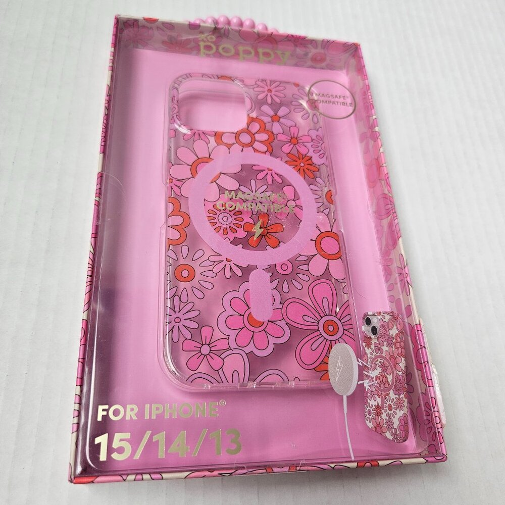 XO Poppy for IPHONE 15/14/13 Floral Phone Case MagSafe Compatible